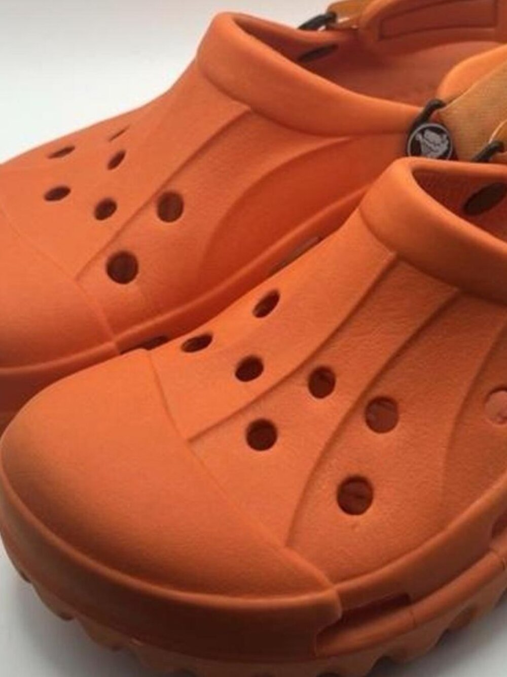 Crocs Men's Orange and Brown Clogs